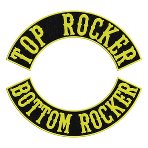 Bottom Top Rocker, Embroidered Patch, Custom Embroidered, Custom Embroidery, Biker Patch, Motorcycle Patch, BackPatch, Personalized Patch,