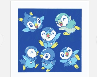 Piplup Collage Print