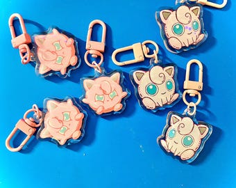 Pink Jiggly Keychains