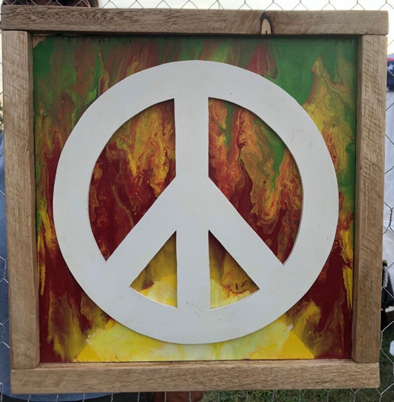 Wooden Peace Sign Wall Decor Peace Sign Wall Hanging | Etsy