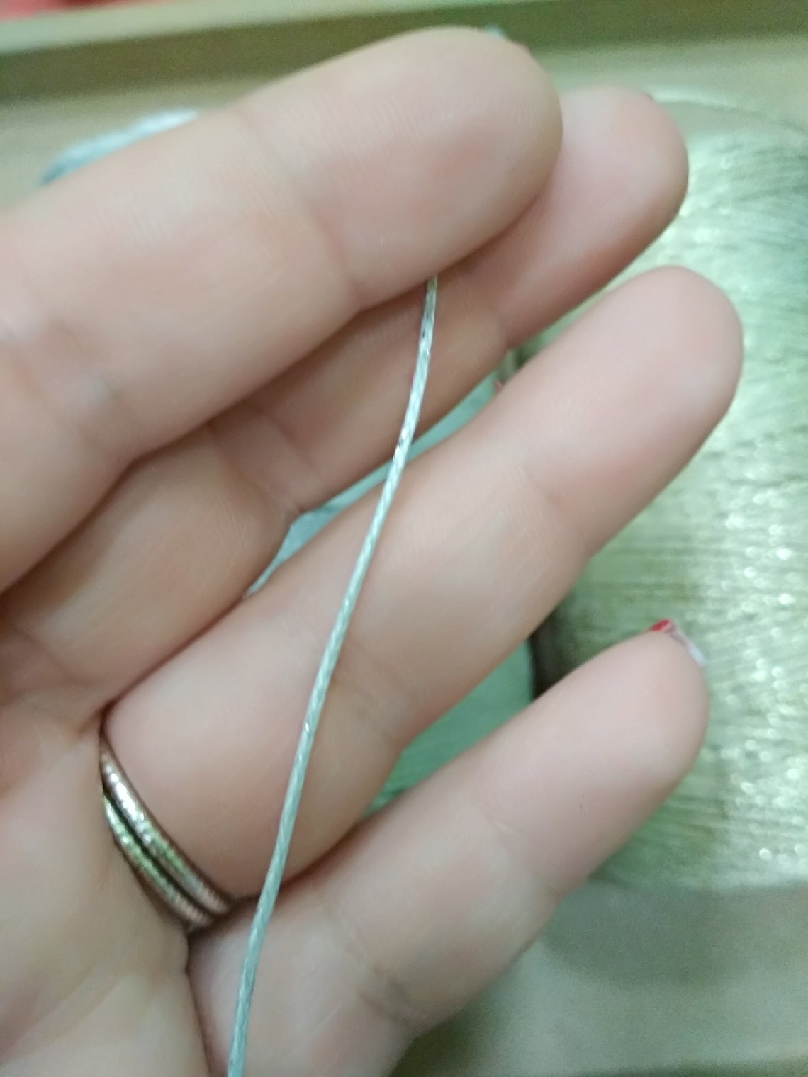 Gold Waxed Cord Silver Waxed Thread Black Sparkling Waxed Etsy