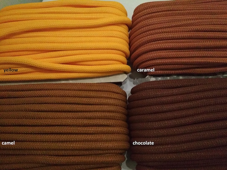 10mm round braided Cord, 1 uncut piece of 5 metres,Paracord rope, Climbing cord, Thick round parachute rope, choose from 32 different colors image 2