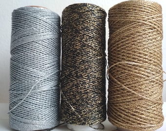 Gold waxed cord, 1mm diameter, gold or Silver waxed cord, Gold thread for macrame, metallic cord for making shamballa bracelet, supply craft