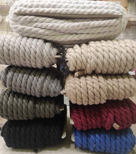 15mm Braided Rope, 15mm Cotton Twisted Cord, Matte Rope, Thick Round Cord,  Nautical Rope, Home Decoration, Diy Projects, Choose From Color -  UK