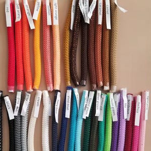 Colección de muestras, carta de colores, cordón trenzado redondo de 10 mm, cuerda de paracord, cordón de escalada resistente, cuerda de paracaídas redonda gruesa, cordón semisuave