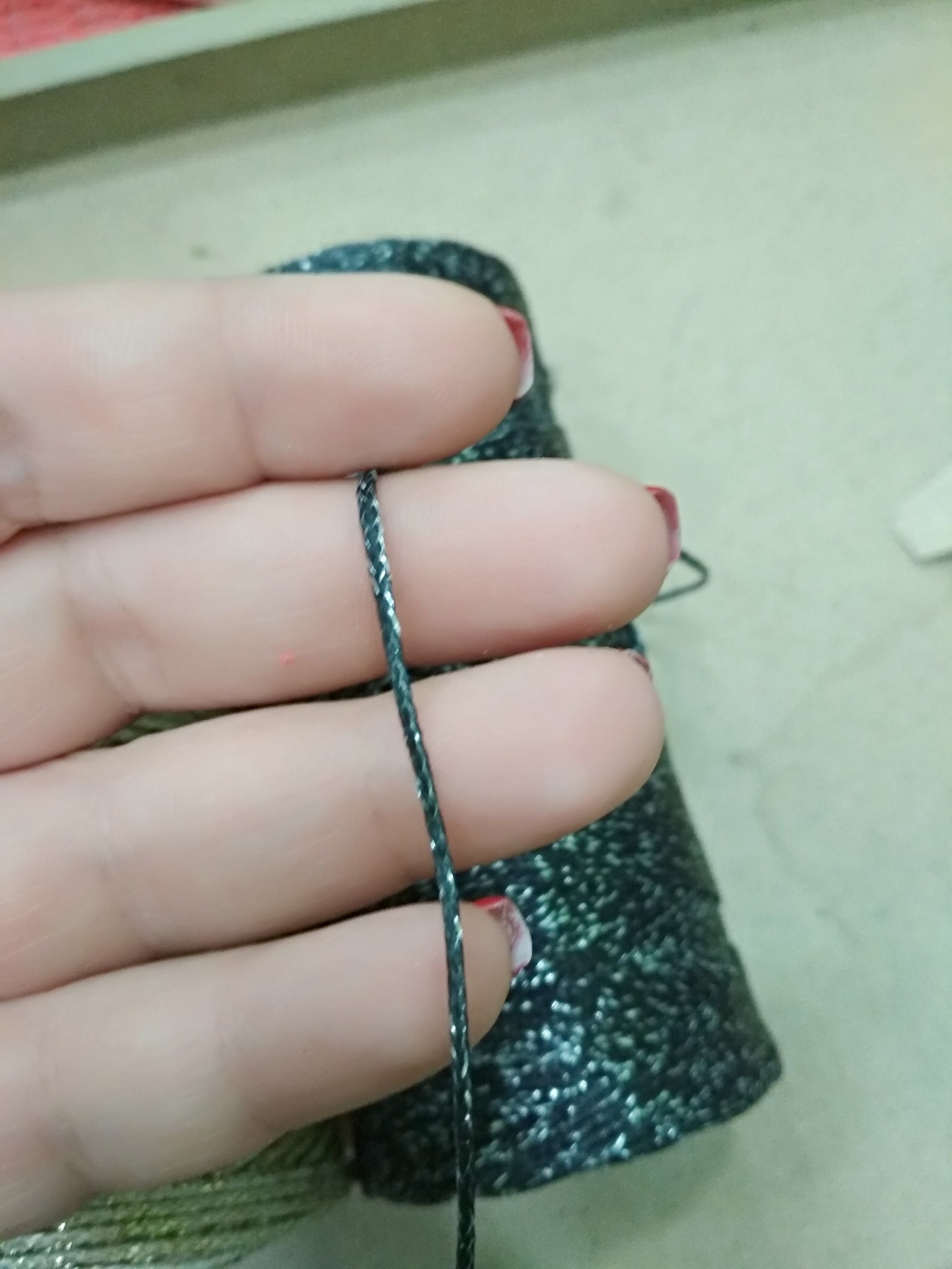 Gold Waxed Cord Silver Waxed Thread Black Sparkling Waxed Etsy