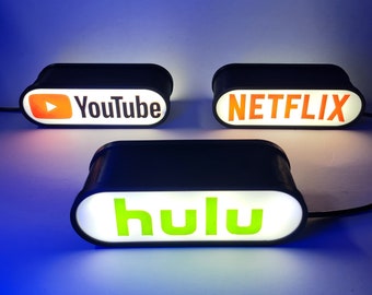 Hulu LED Double Sided Lamp - Netflix, Youtube, HBO Max, Hulu, Cartoon Network, Star Wars