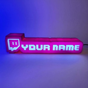 Aangepaste Twitch-kanaalnaam RGB LED-displaylamp
