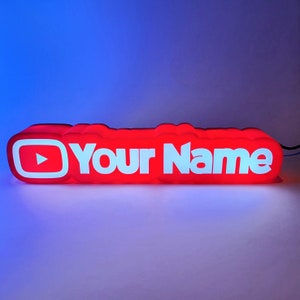 Custom Youtube Channel Name RGB LED Lamp