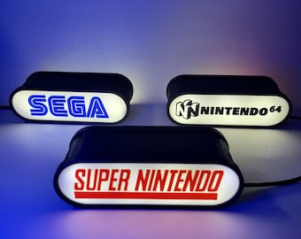 Super Nintendo Retro Console LED Double Sided Lamp - Nintendo, Sega, Nintendo Switch, Nintendo 64, Gameboy, Gamecube