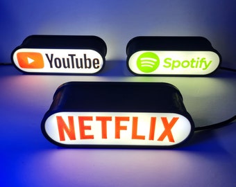Netflix LED Double Sided Lamp - Netflix, Youtube, HBO Max, Hulu, Cartoon Network, Star Wars