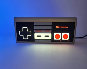 NES Controller LED Lightbox | 3D Printed | Illuminated Decor | USB Connection
