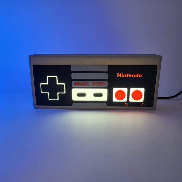 NES Controller LED Lightbox | 3D Printed | Illuminated Decor | USB Connection