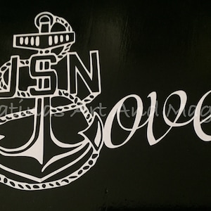 Navy Chief &quot;love&quot; vinyl decal.