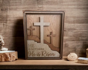 He is Risen 3D plaque
