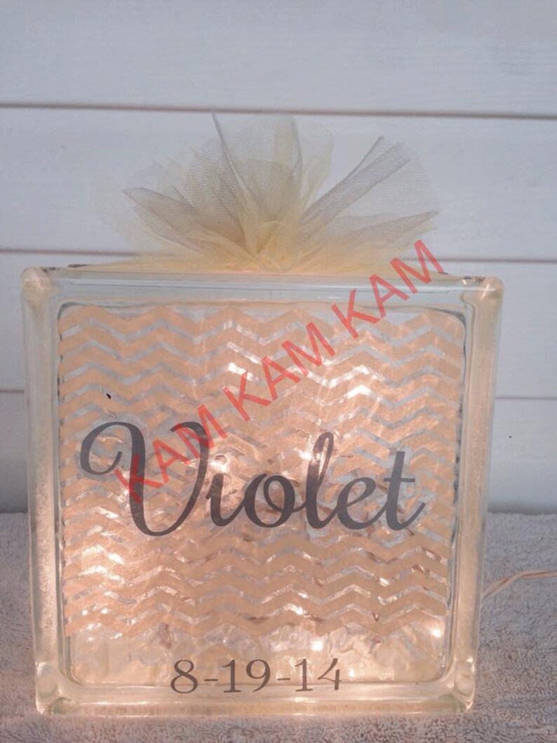 Custom Lighted Glass Blocks Etsy