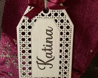 Wooden Stocking Tag