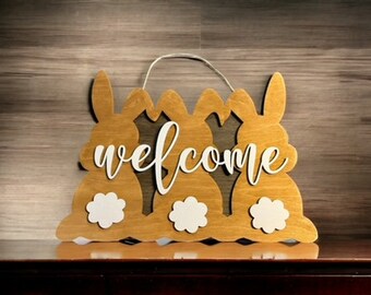 Easter Bunny Welcome Sign