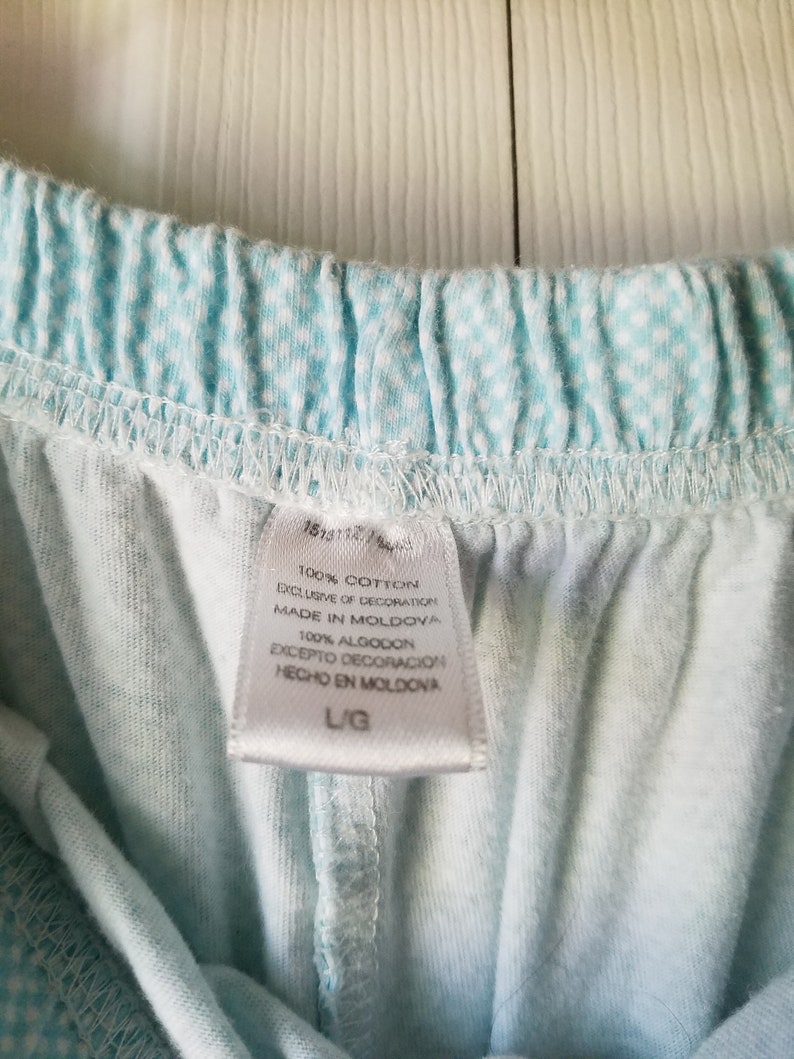 fruity lemon blue gingham plaid shorts shirt cute 50/% OFF CLEARANCE sz XL Carole Hochman New York women/'s two-piece pajama set
