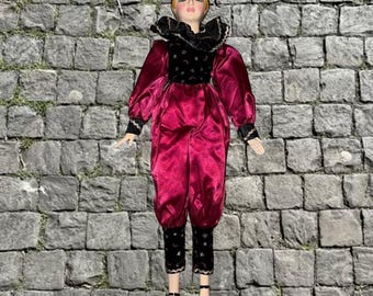 L’Homme Roger & Gallet Pierrot doll “Napili” 8604 vintage 90s ceramic doll clown jester circus