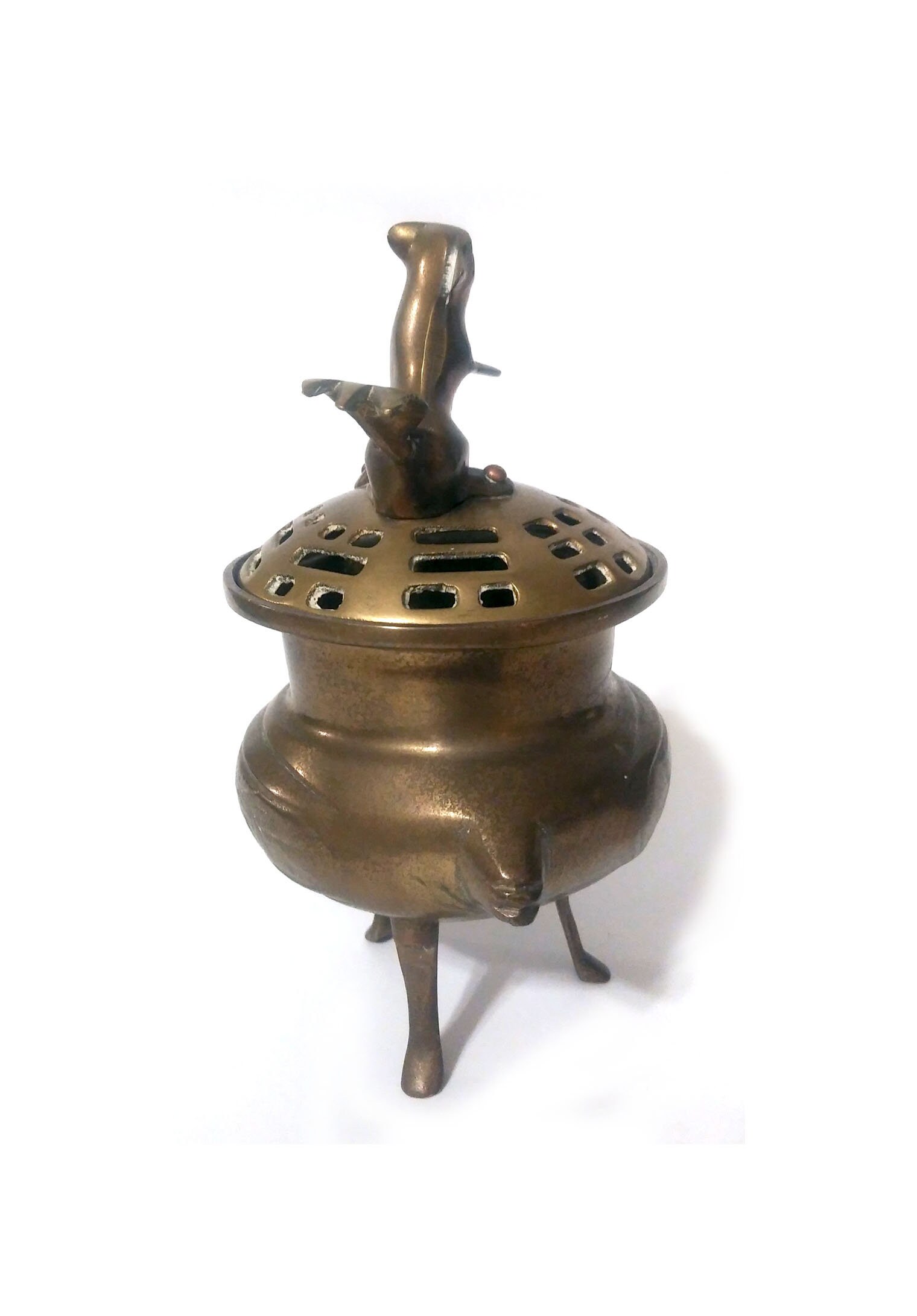 Vintage chinesische Foo Hund Messing Weihrauch Brenner Etsy