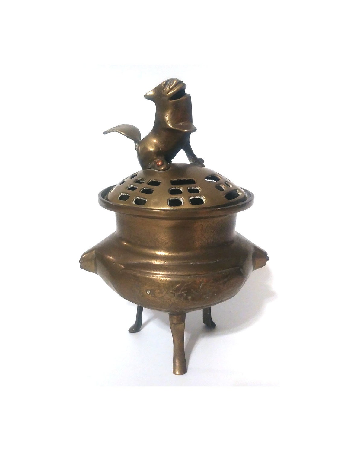 Vintage chinesische Foo Hund Messing Weihrauch Brenner Etsy