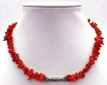 コーラルビーズネックレス、トロピカル、16インチまで調節可能 - Etsy 日本