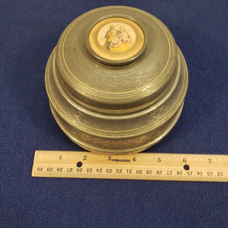 Powder Music Box Vintage Metal Powder Box / Music Box - Music Doesn't Work - Etsy