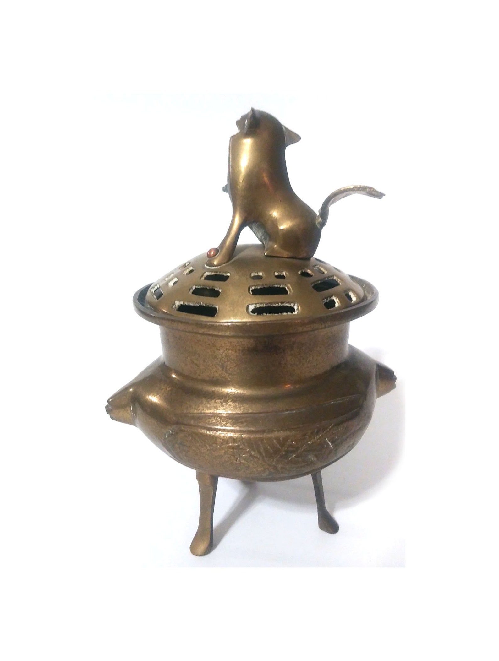 Vintage chinesische Foo Hund Messing Weihrauch Brenner Etsy