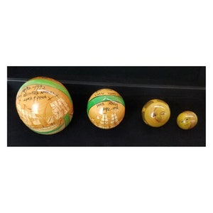 Columbus Discovers America 4 Piece Nesting Spheres  Niña Pinta Santa Maria  