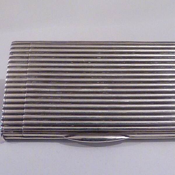 ON HOLD. Do not buy. Rare antique solid silver combination case vesta case cigarette case silver wedding anniversary gifts for him