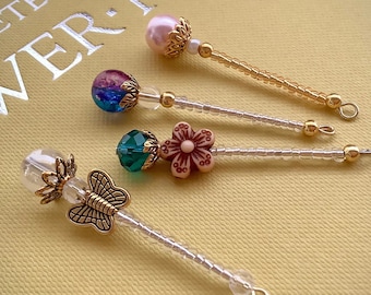 Miniature Fairy Wand: Glass Crystal Doll Charms