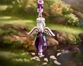 SWAROVSKI 未使用新品 クリスタル ロッキンエンジェル スワロフスキークリスタルサンキャッチャーエンジェル（廃盤）Lt. Rose