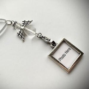 Bridal Bouquet Charm: Angel Memorial Photo Frame, Something Blue