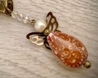 Angel Car Vent Clip Charm: Mood Bead, Butterfly Wings