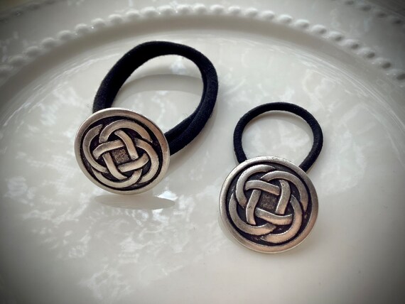 Celtic Knot Hair Tie: Antique Silver Viking Hair Accessories - Etsy