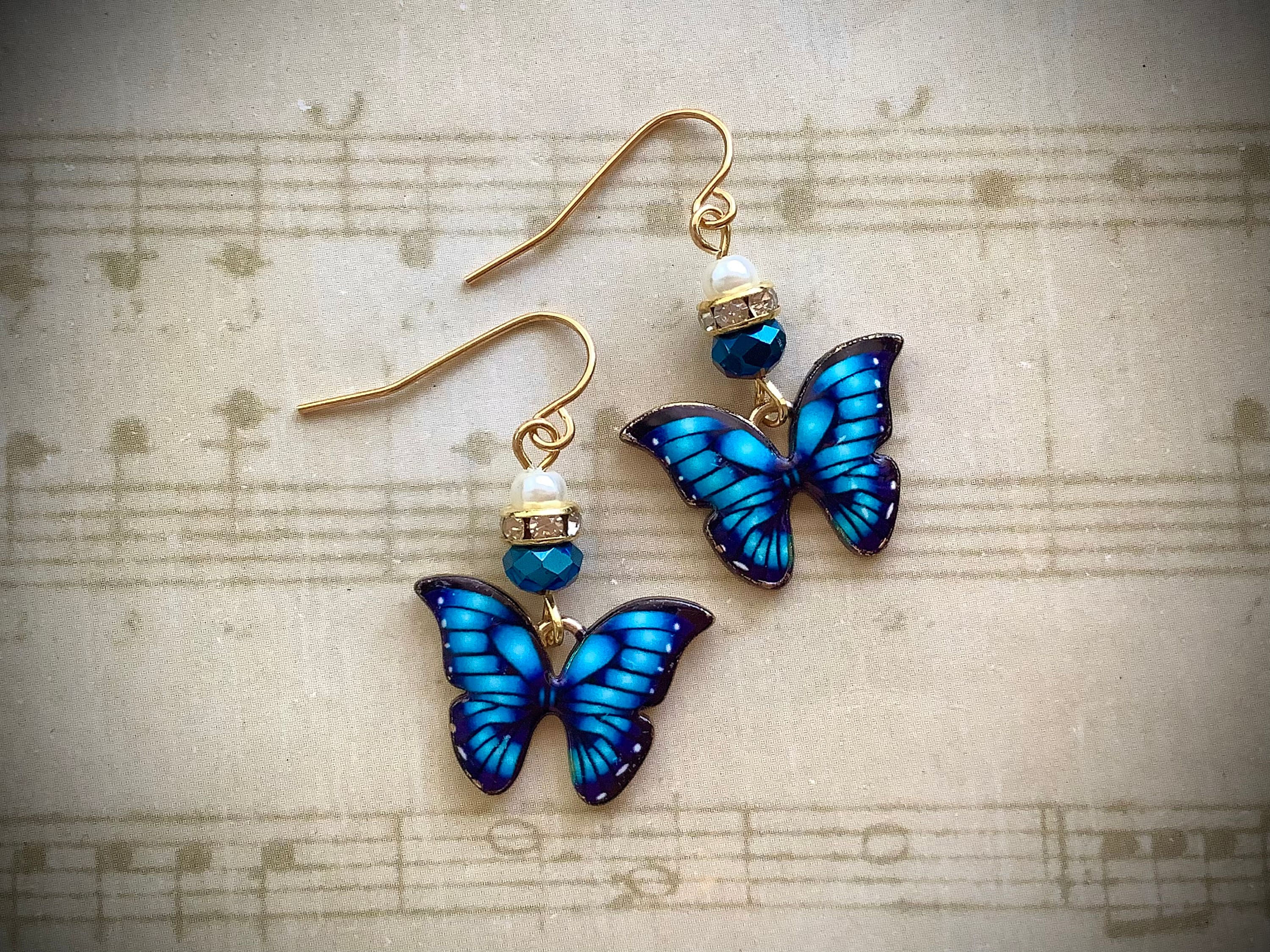 PHNIBIRD Blue Butterfly Earrings for Women 925 Sterling Silver Stud Earrings  for Women Trendy Cute Animal Jewelry for Girls Daughter | SHEIN USA