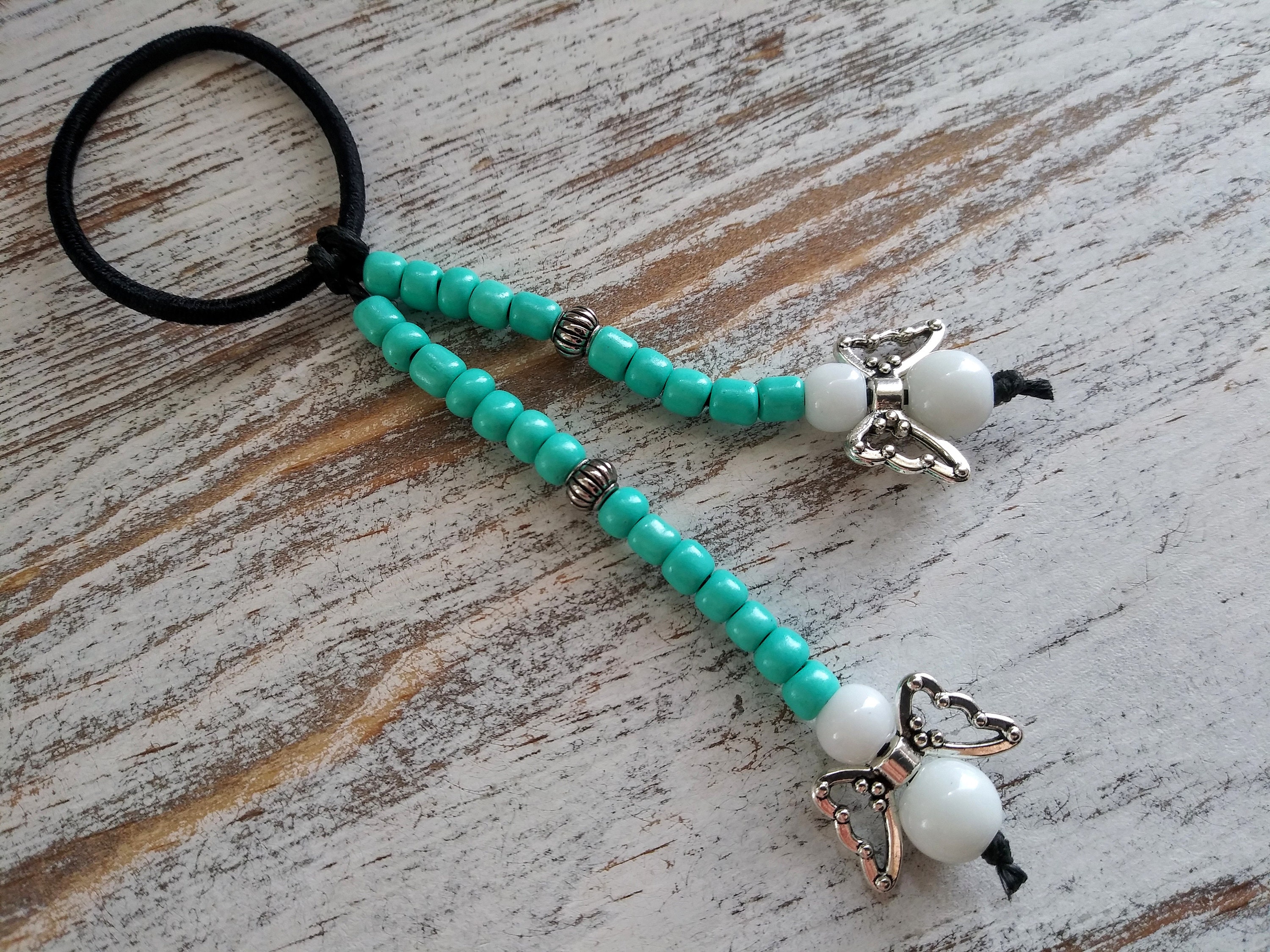 Beaded Hair Tiesbeaded Elastics for Hairpony Tail Etsy