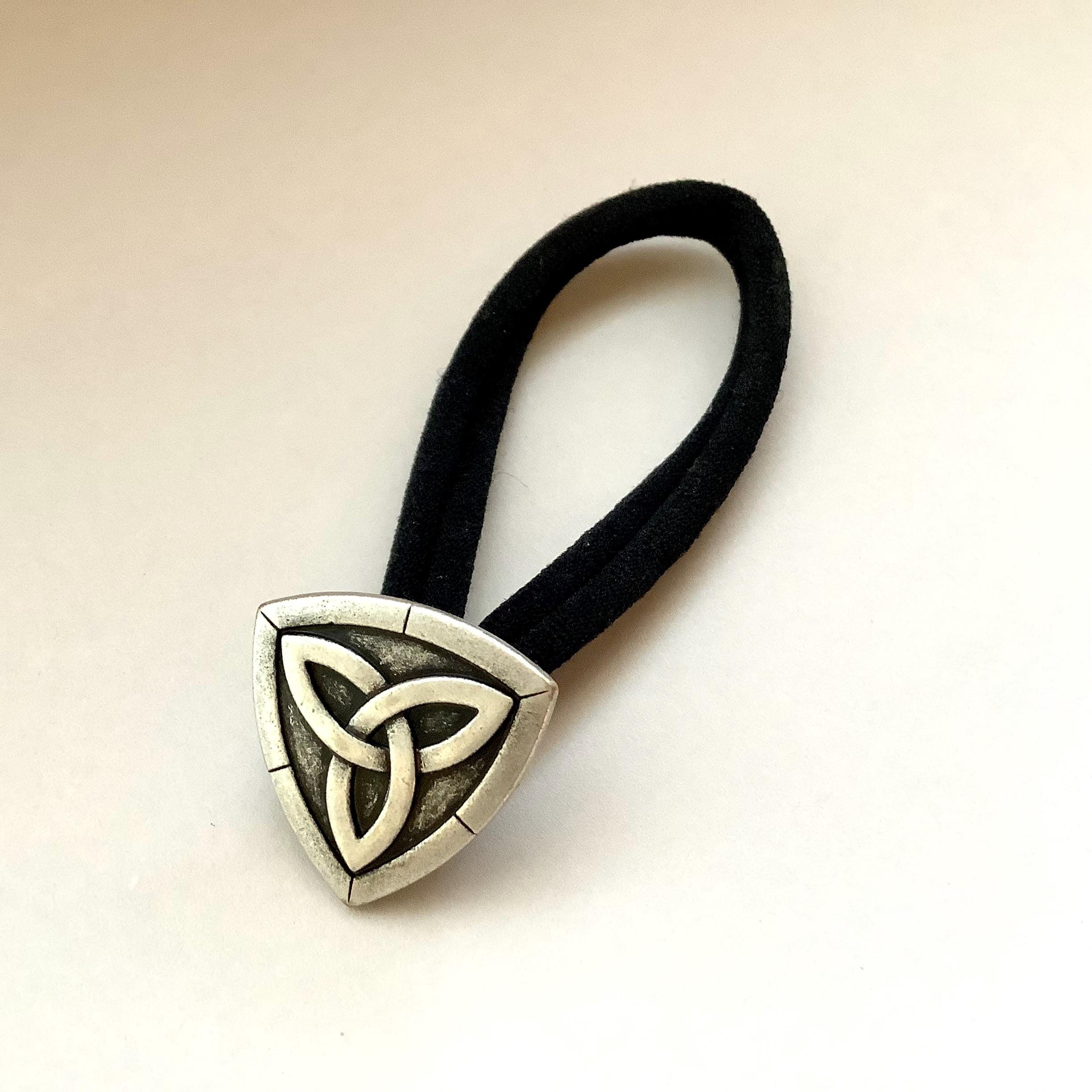 Celtic Knot Hair Tie: Antique Silver Viking Hair Accessories - Etsy