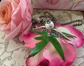 Flower Fairy Ceiling Fan Pull Chain: Shabby Chic Pink Rose Decor lighting accessories