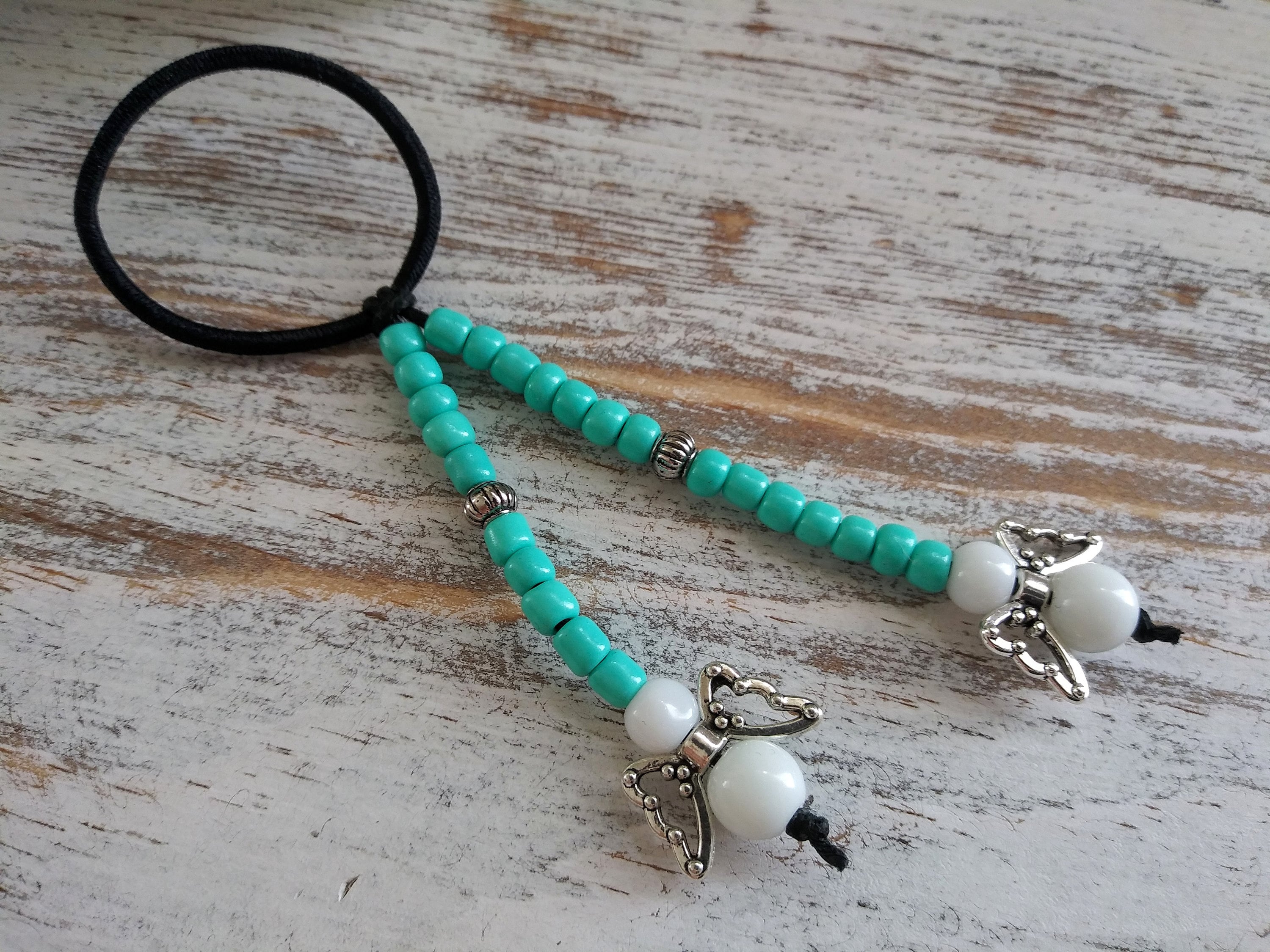 Beaded Hair Tiesbeaded Elastics for Hairpony Tail Etsy