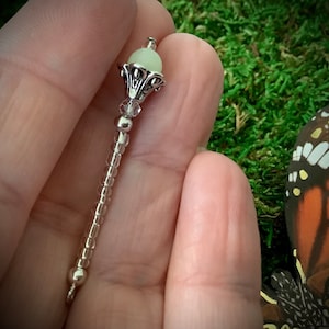 Fairy Wand, glow in the dark miniatuurtoverstaf, kleine toverstaf, sieraden, magisch cadeau, geloof in magie, droom