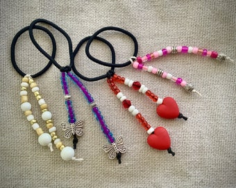 Élastiques à cheveux en perles pour cheveux-Bijoux pour queue de cheval-Bijoux pour cheveux-Tresses-Cheveux fantaisie-Bohèmes pendants-Fait main-Filles-Femmes-Groupes-Coloré