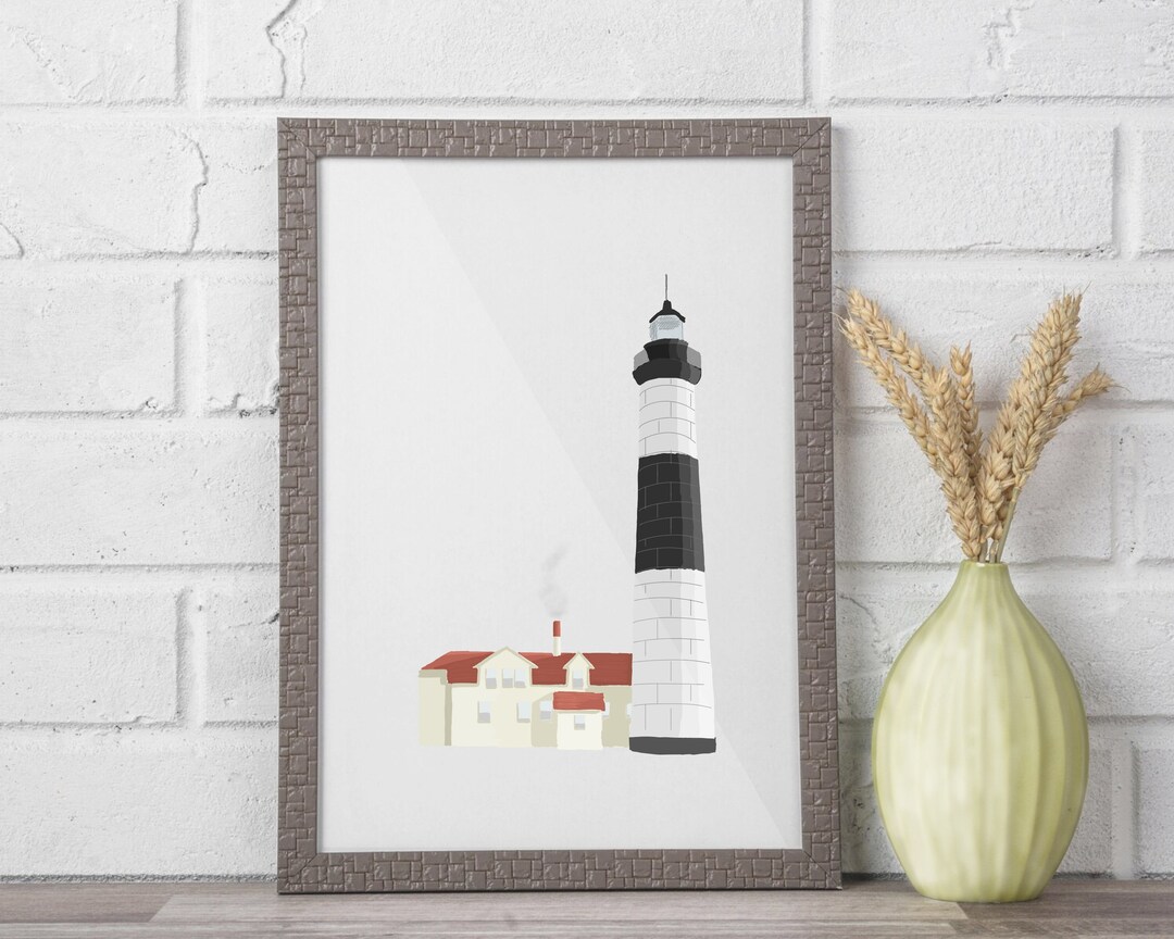 Big Sable Point, Lighthouse Sketch, Michigan Lighthouses, Custom Home ...