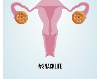 Snacklife Uterus Poster - Digital Printable File