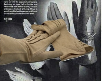 tan cotton gloves