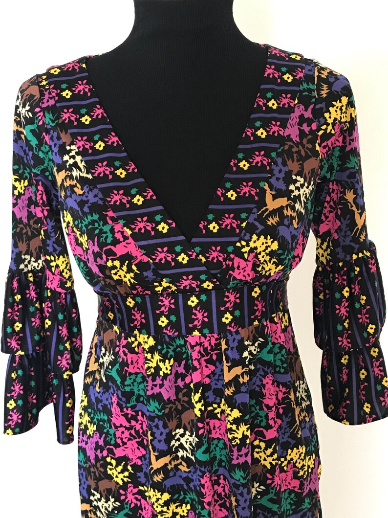 Vintage Betsey Johnson Dress Jersey Knit Mini Dress Ruffle - Etsy