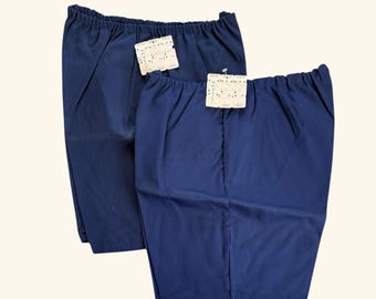 Bermuda vintage des années 60 (taille 38) : vêtements d'été bleus marine