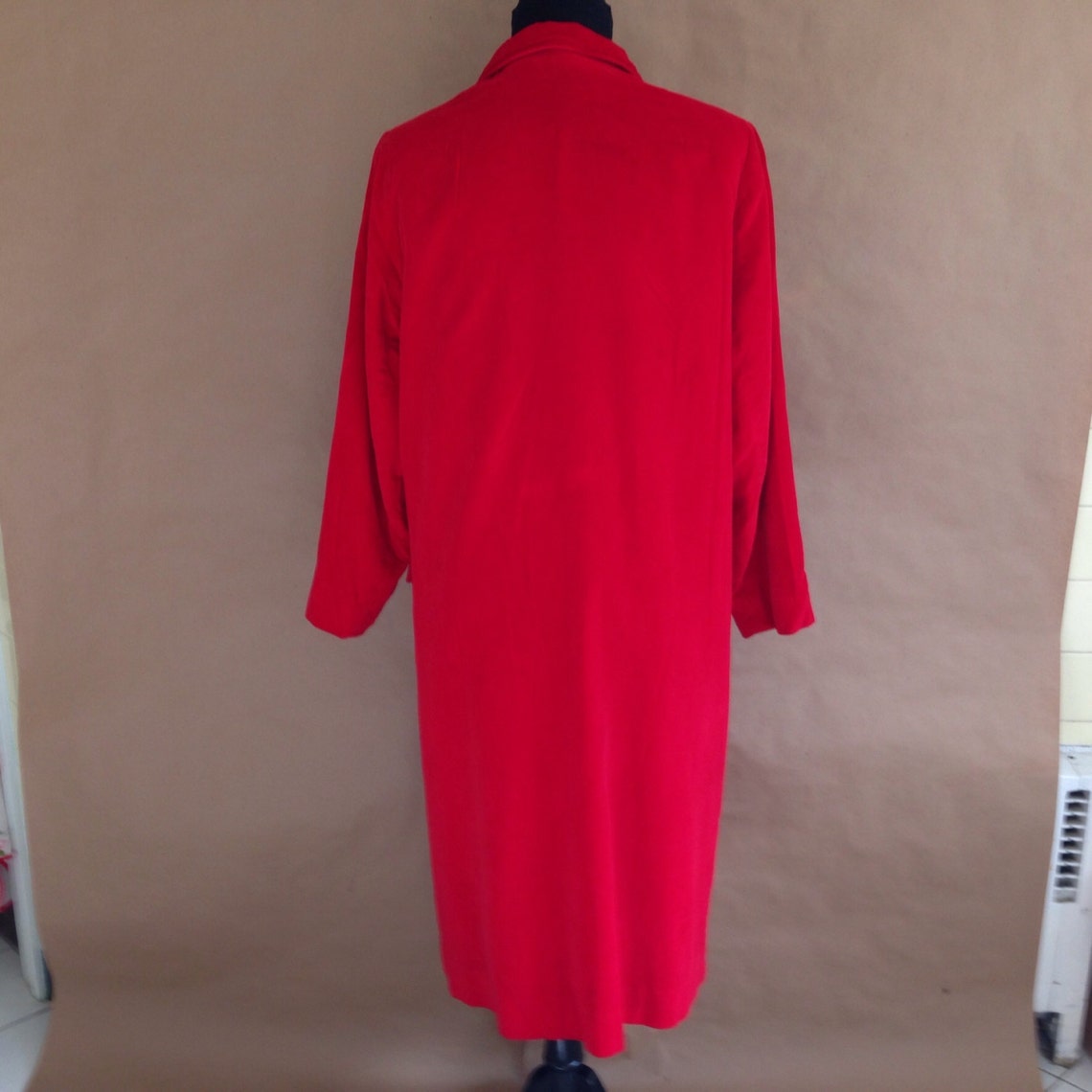 50's Red Velvet Coat Velveteen Ladies Coat 60s Duster | Etsy
