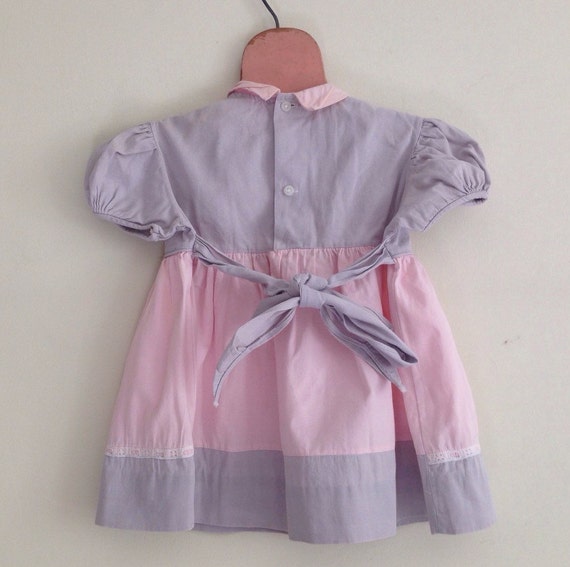 Vintage 40's Toddler Dress Patricia Ann Pink and … - image 4